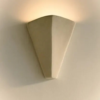 White Modern Geometric Metal Wall Sconce Lamp for Living Room  Image - 2