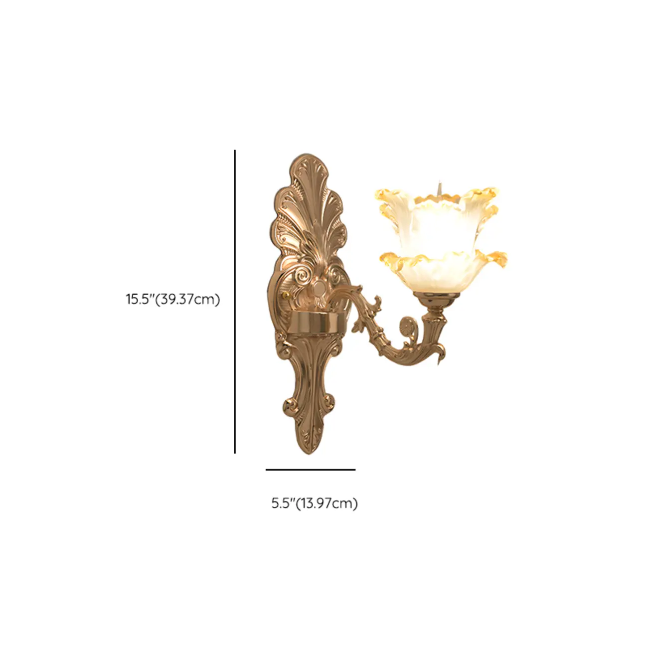 Mini Antique Gold Wall Sconce with Geometric Crystal Shade | homeyfad