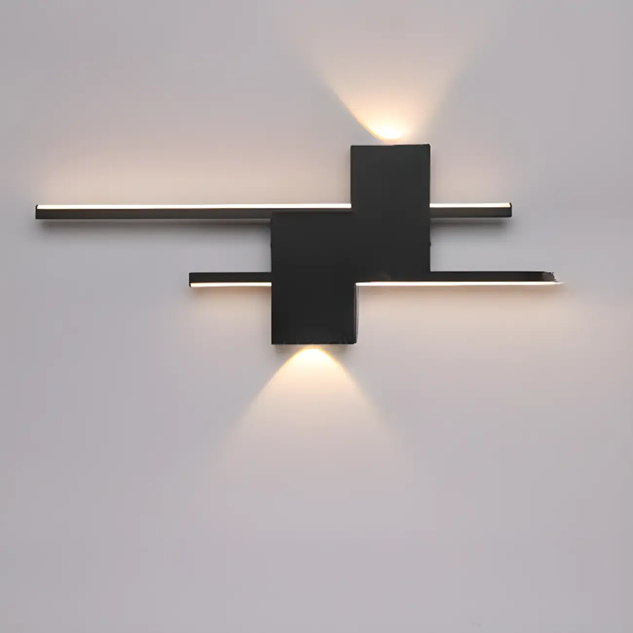 5-Light Modern Black Linear LED Wall Sconce for Bedroom | HomeyFad
