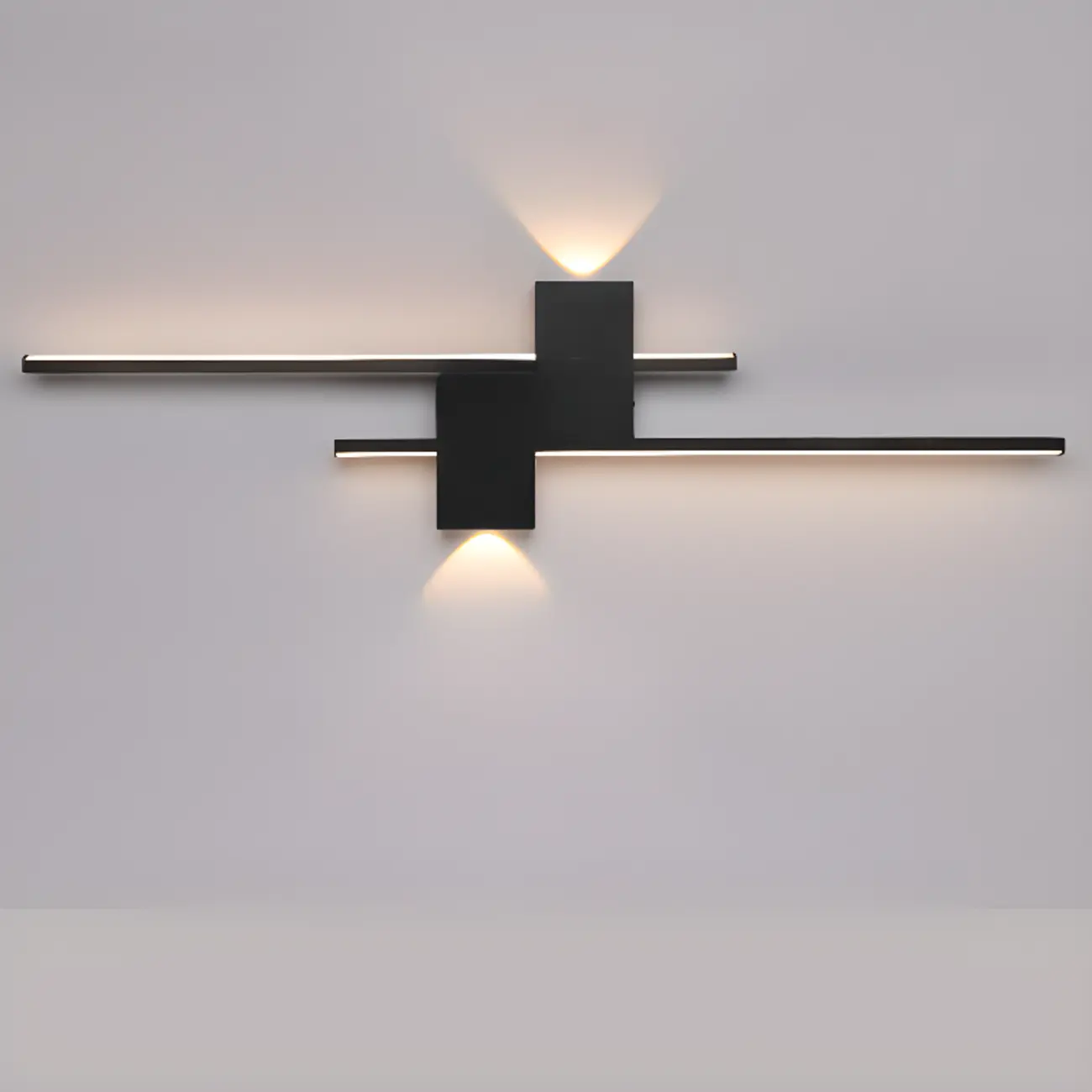 5-Light Modern Black Linear LED Wall Sconce for Bedroom | homeyfad