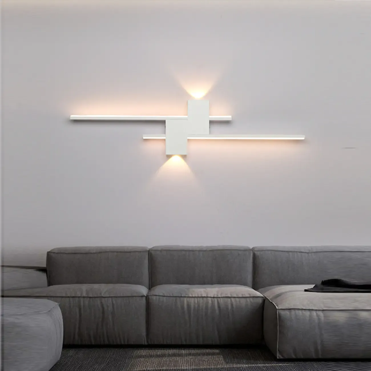 5-Light Modern Black Linear LED Wall Sconce for Bedroom