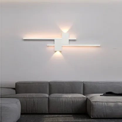 5-Light Modern Black Linear LED Wall Sconce for Bedroom
