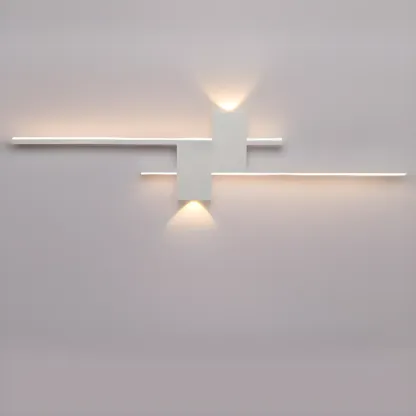 5-Light Modern Black Linear LED Wall Sconce for Bedroom
