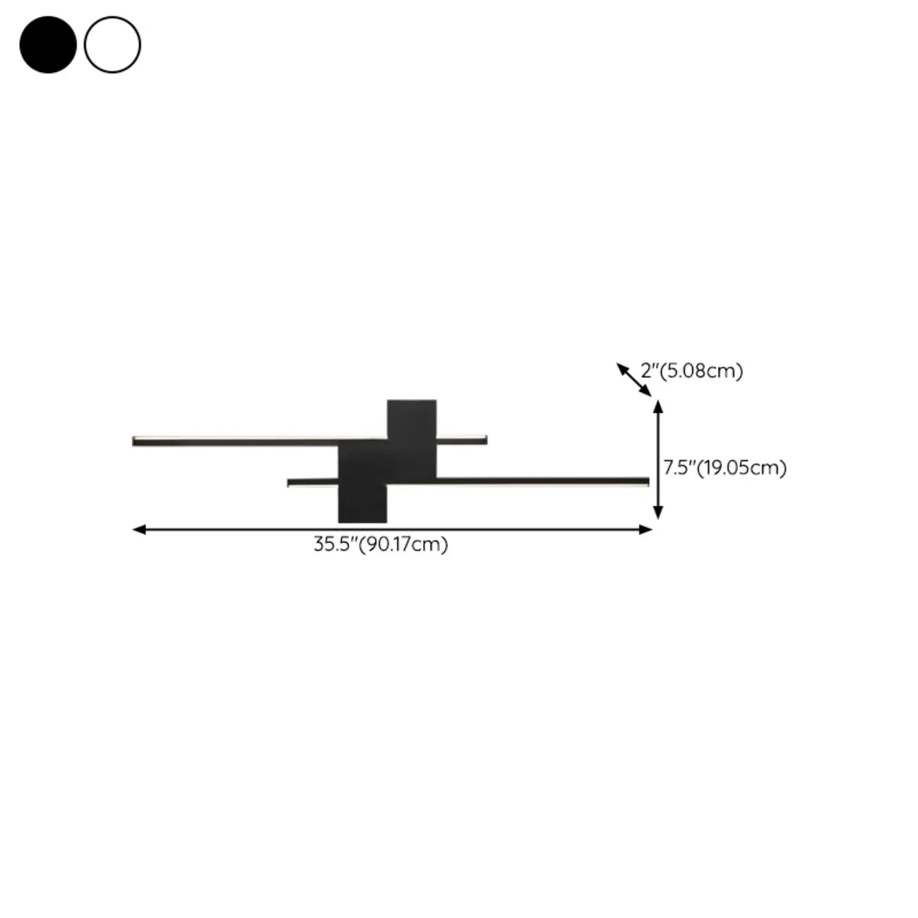 5-Light Modern Black Linear LED Wall Sconce for Bedroom | homeyfad