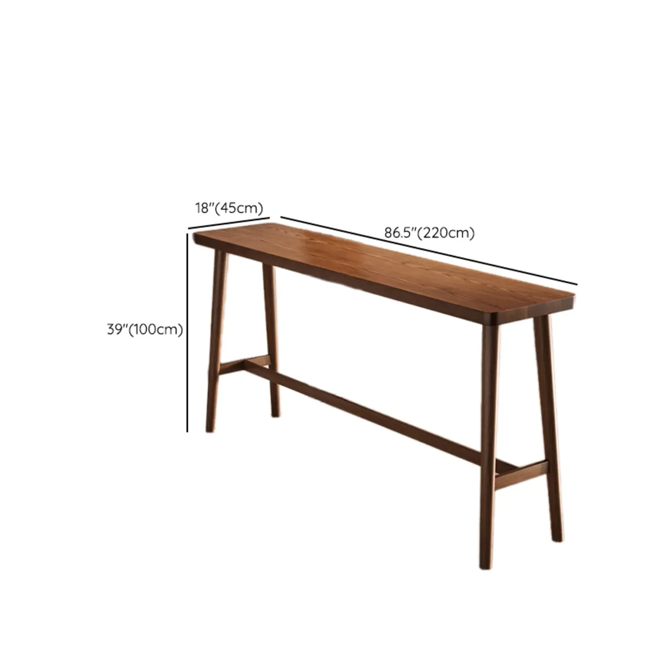 Minimalistic Cocoa Wooden Trestle Bar Tables for Home Image - 17 | homeyfad