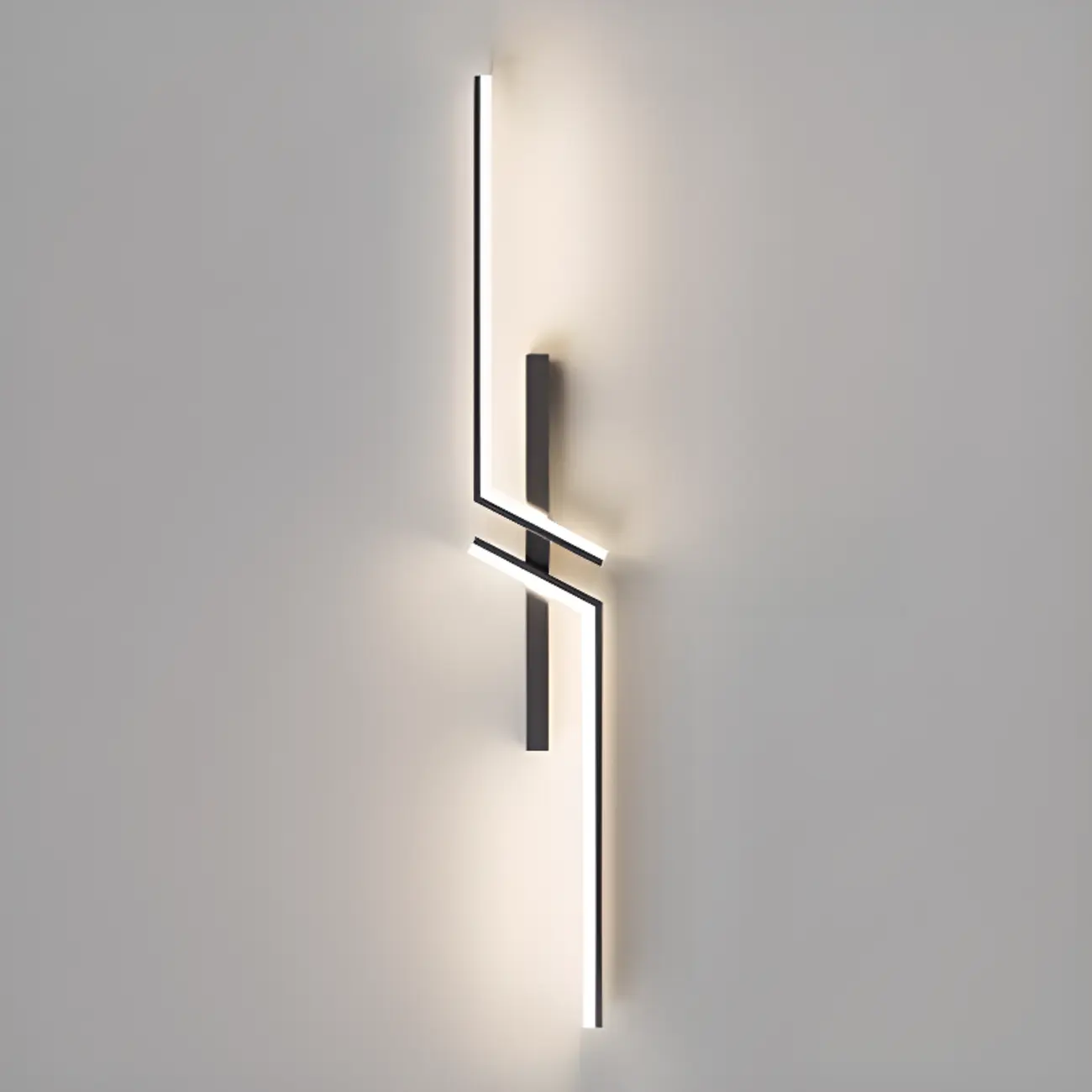 Modern Stylish 2-Light  Black LED Wall Sconce Remote Control | homeyfad