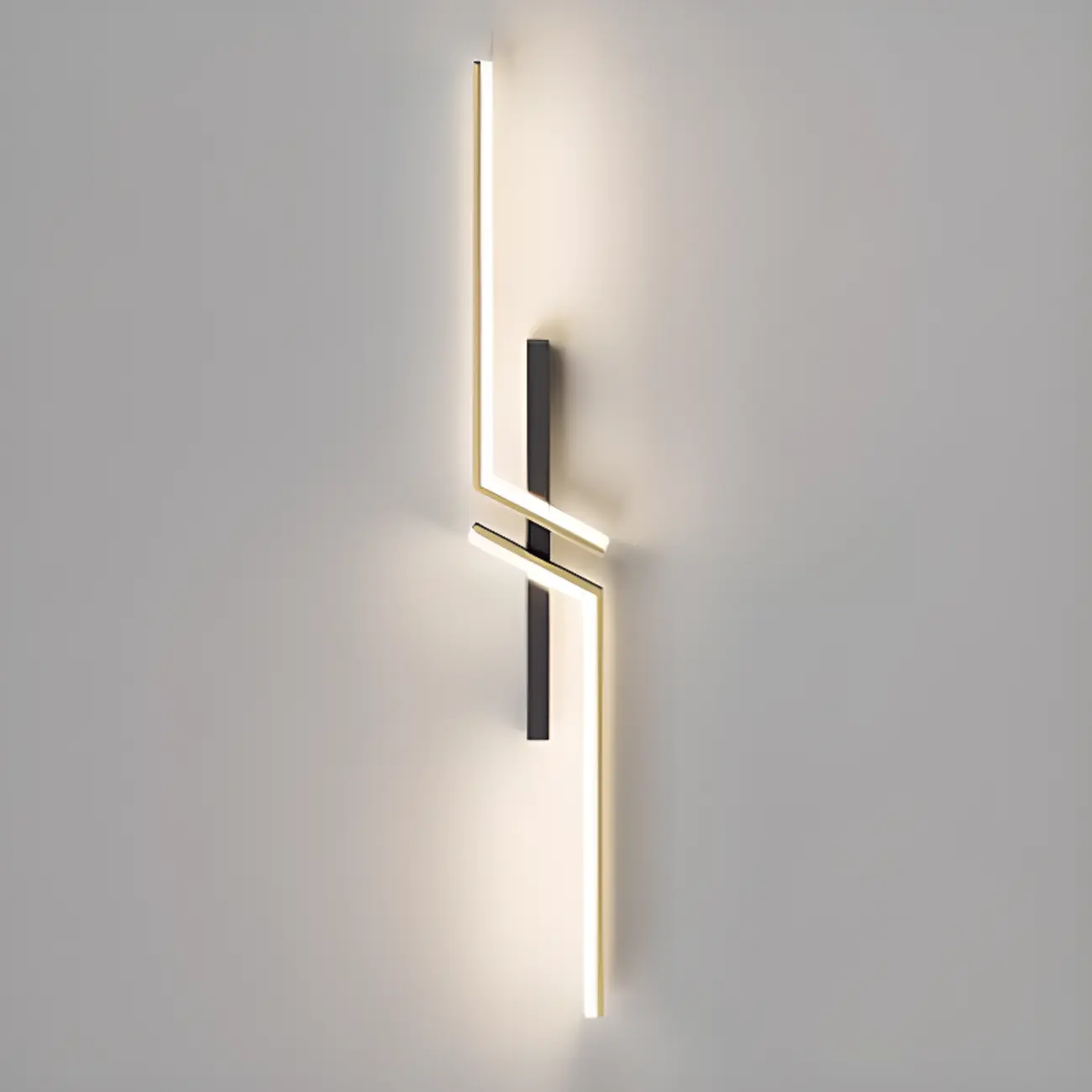 Modern Stylish 2-Light  Black LED Wall Sconce Remote Control | homeyfad