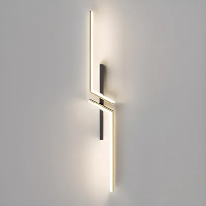 Modern Stylish 2-Light  Black LED Wall Sconce Remote Control
