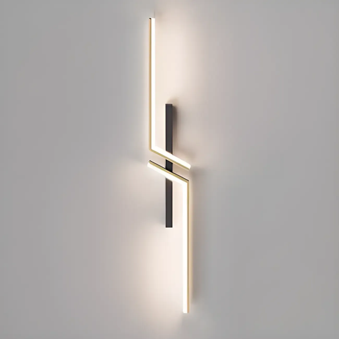 Modern Stylish 2-Light  Black LED Wall Sconce Remote Control