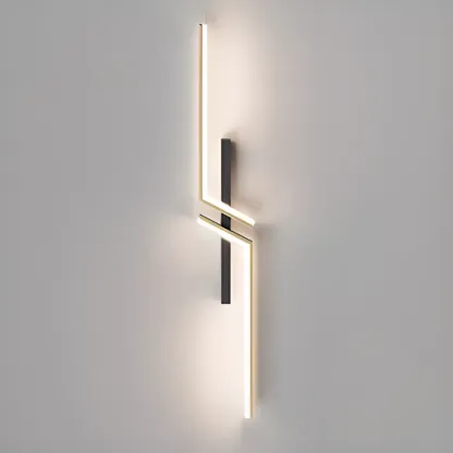 Modern Stylish 2-Light  Black LED Wall Sconce Remote Control
