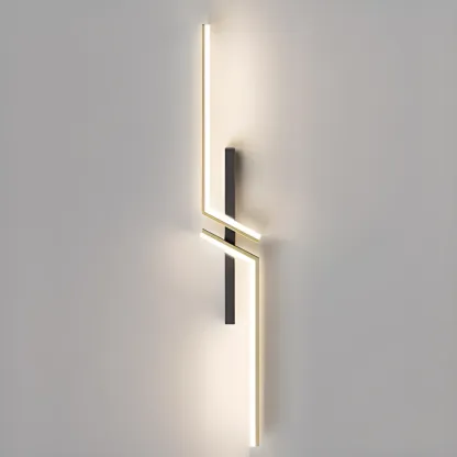 Modern Stylish 2-Light  Black LED Wall Sconce Remote Control