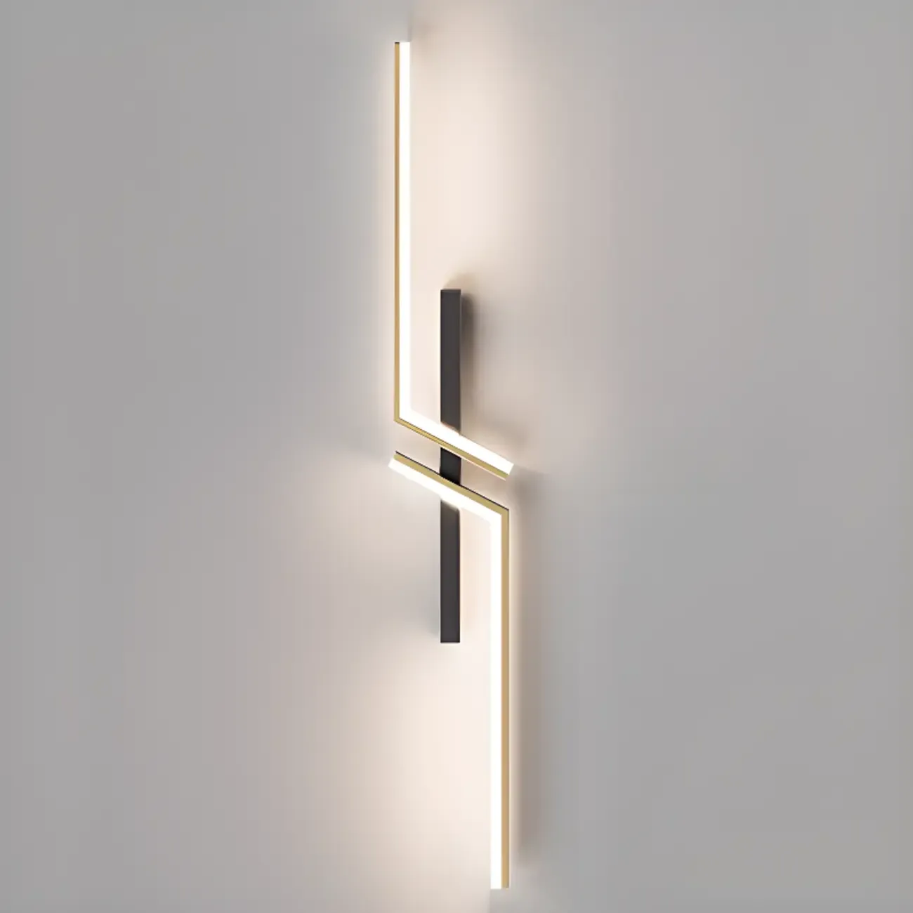 Modern Stylish 2-Light  Black LED Wall Sconce Remote Control