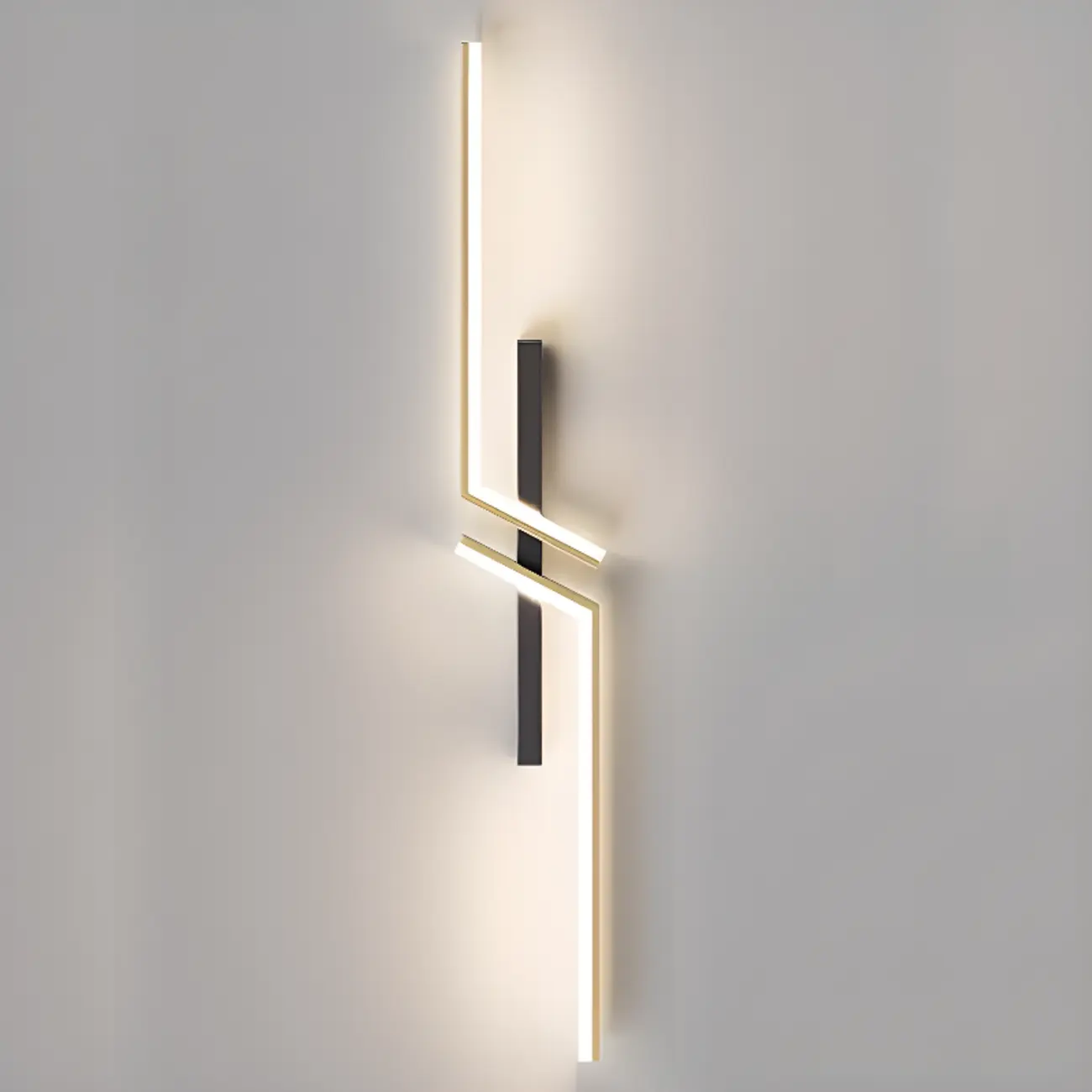 Modern Stylish 2-Light  Black LED Wall Sconce Remote Control | homeyfad