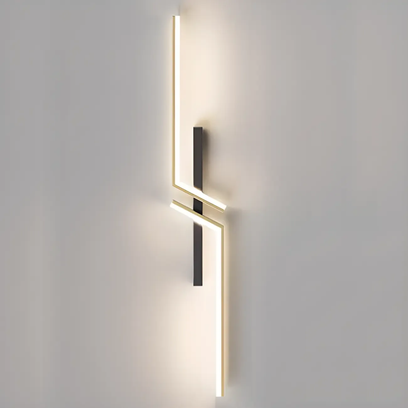Modern Stylish 2-Light  Black LED Wall Sconce Remote Control