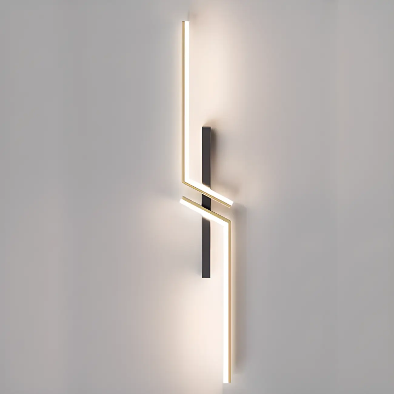 Modern Stylish 2-Light  Black LED Wall Sconce Remote Control | homeyfad