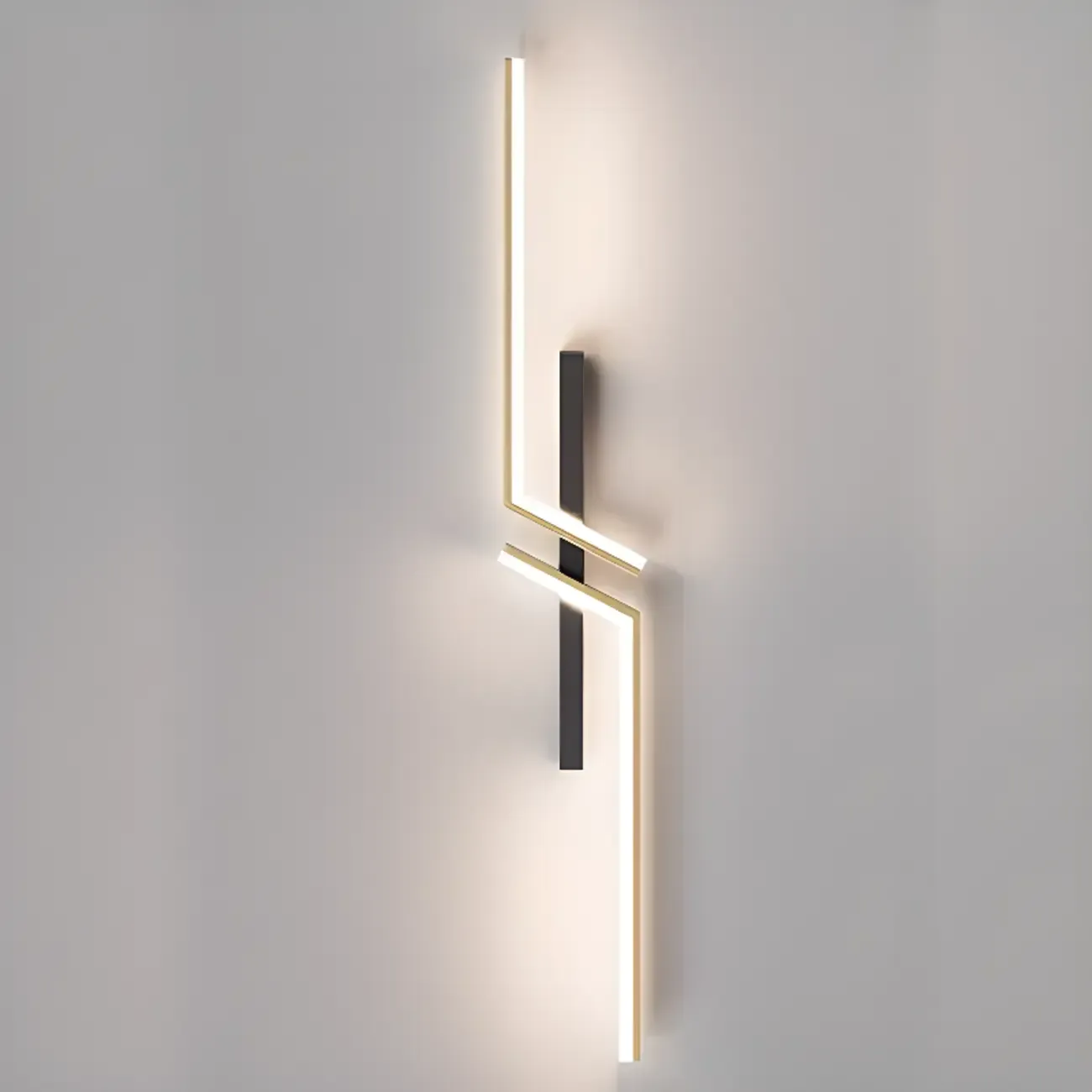 Modern Stylish 2-Light  Black LED Wall Sconce Remote Control