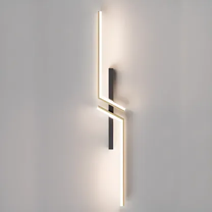Modern Stylish 2-Light  Black LED Wall Sconce Remote Control