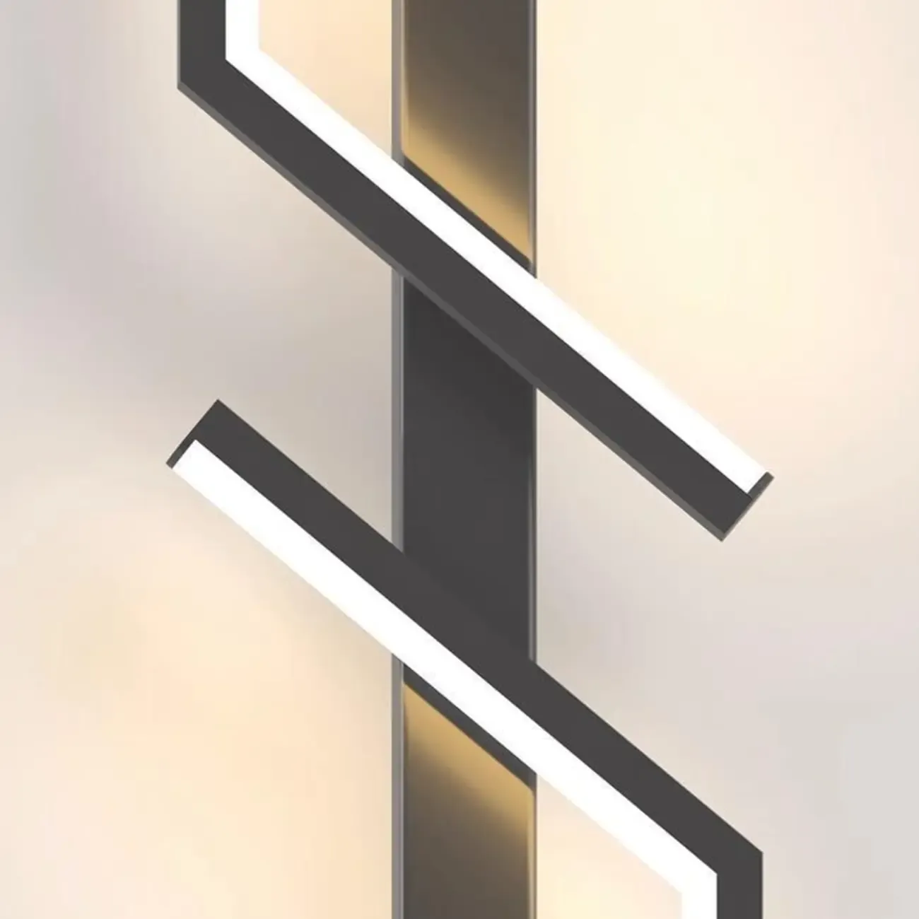 Modern Stylish 2-Light  Black LED Wall Sconce Remote Control