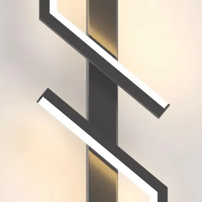 Modern Stylish 2-Light  Black LED Wall Sconce Remote Control