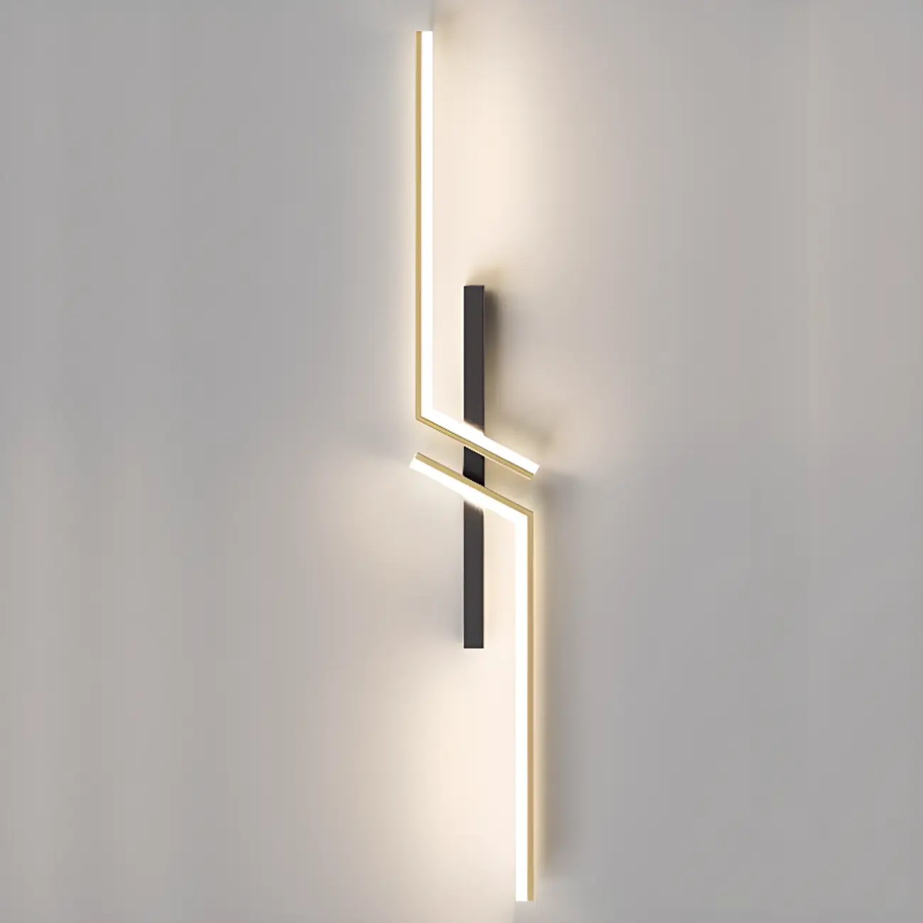 Modern Stylish 2-Light  Black LED Wall Sconce Remote Control | homeyfad