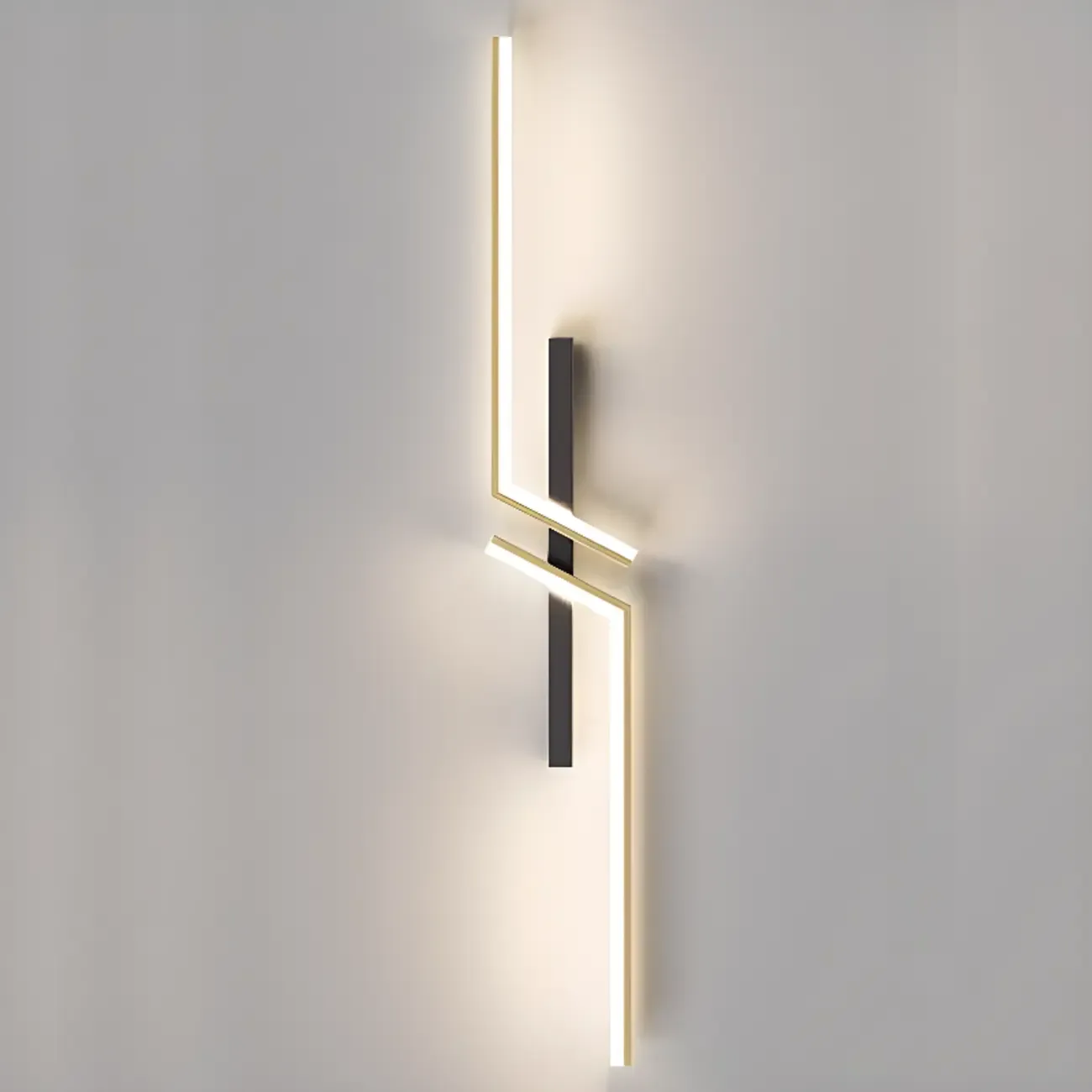 Modern Stylish 2-Light  Black LED Wall Sconce Remote Control