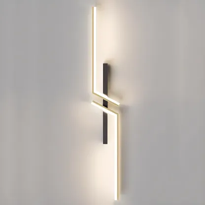Modern Stylish 2-Light  Black LED Wall Sconce Remote Control