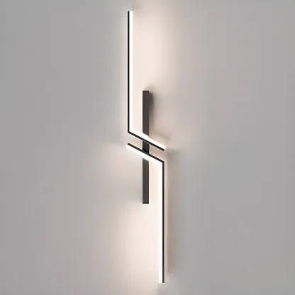 Modern Stylish 2-Light  Black LED Wall Sconce Remote Control