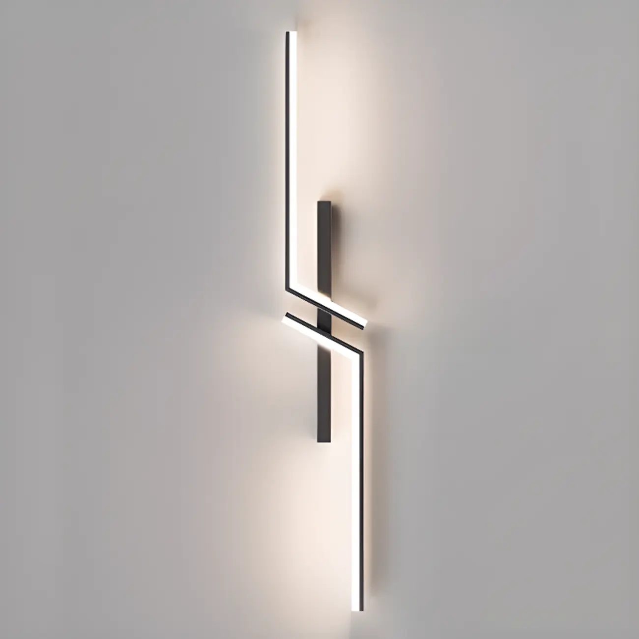 Modern Stylish 2-Light  Black LED Wall Sconce Remote Control | homeyfad