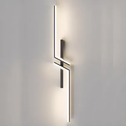 Modern Stylish 2-Light  Black LED Wall Sconce Remote Control