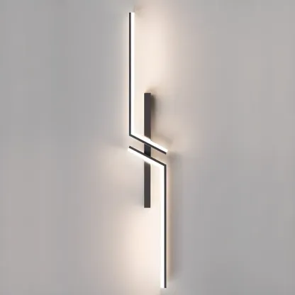 Modern Stylish 2-Light  Black LED Wall Sconce Remote Control