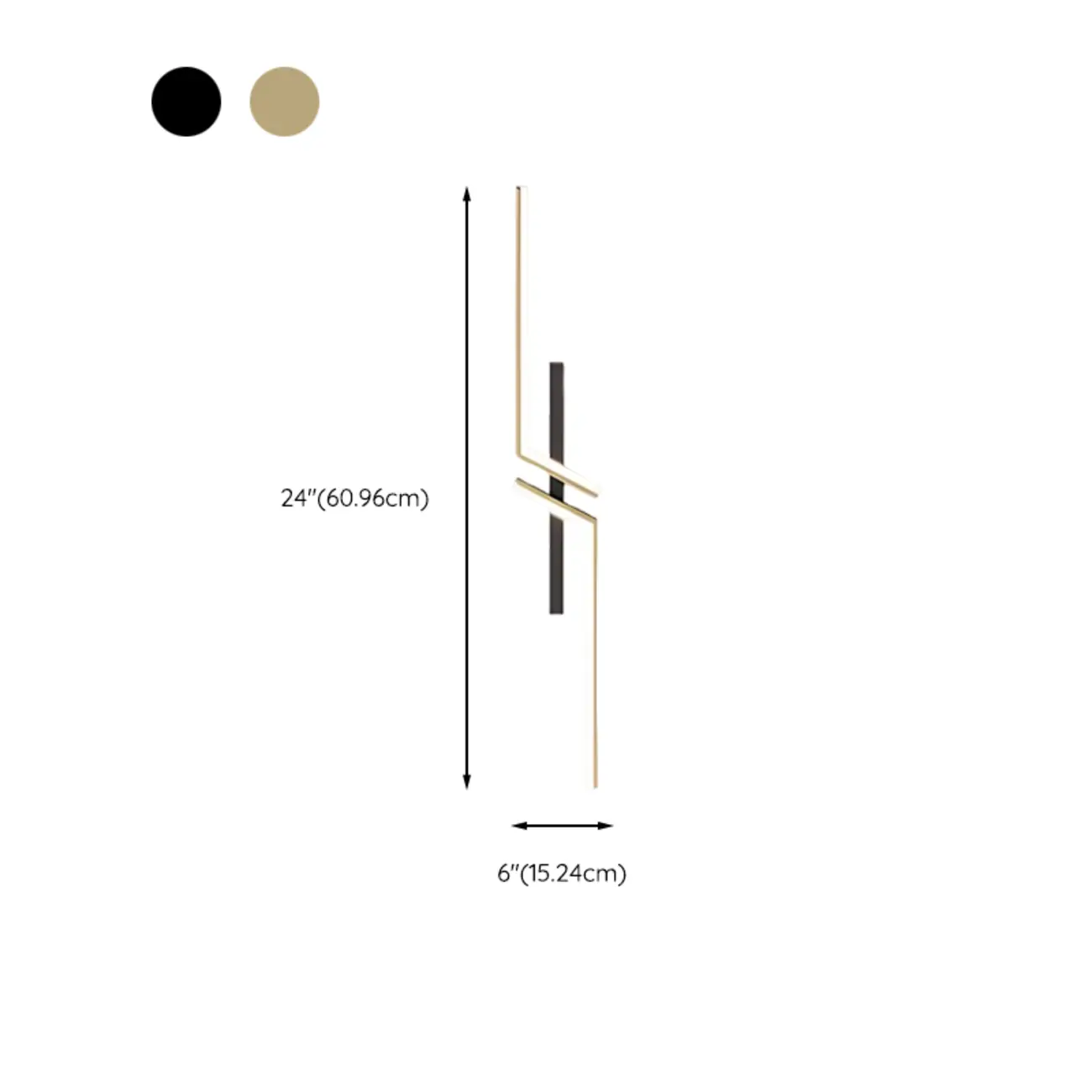 Modern Stylish 2-Light  Black LED Wall Sconce Remote Control | homeyfad