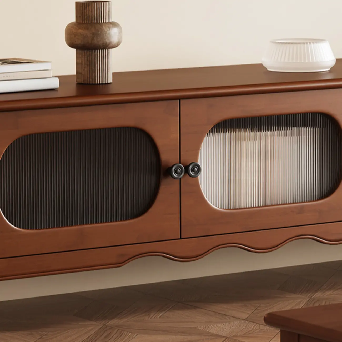 Modern Wooden TV Stand with Shelves and Storage | homeyfad