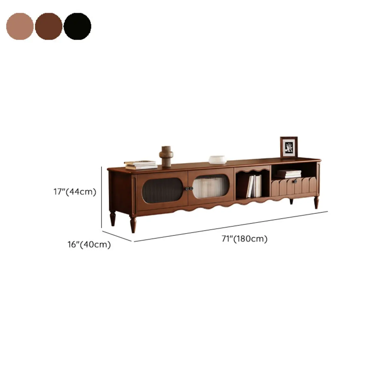Modern Wooden TV Stand with Shelves and Storage | homeyfad