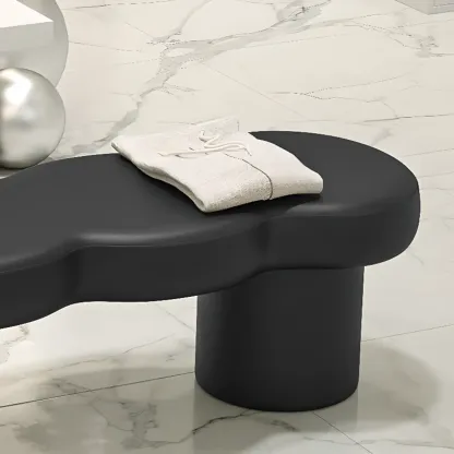 Upholstered Short Modern Solid Color Bench for Bedroom Image - 5