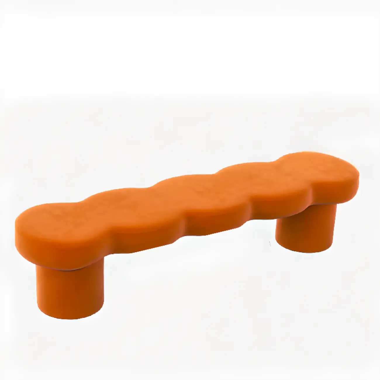 Upholstered Short Modern Solid Color Bench for Bedroom Image - 6