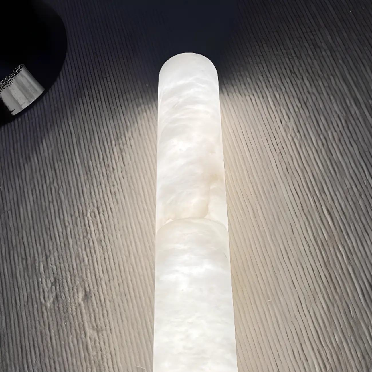 Indoor Stone Cylinder Hanging Pendant Light Adjustable Length Image - 10 | homeyfad