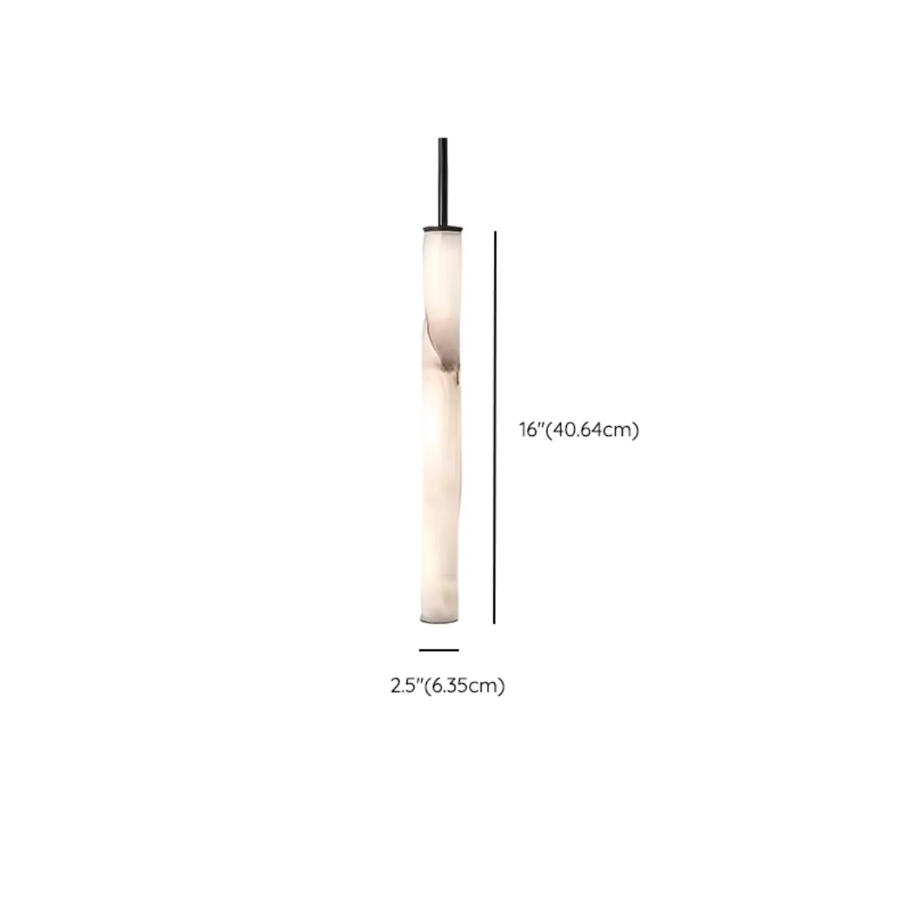 Indoor Stone Cylinder Hanging Pendant Light Adjustable Length Image - 13 | homeyfad