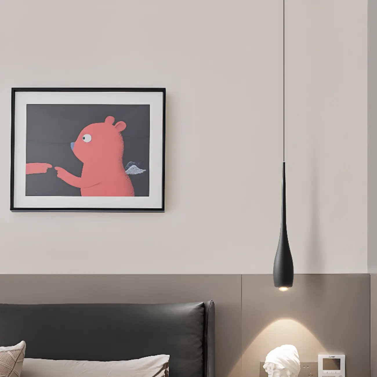 Modern Adjustable Acrylic Pendant Wall Sconce, Hanging Lamp Image - 4 | homeyfad