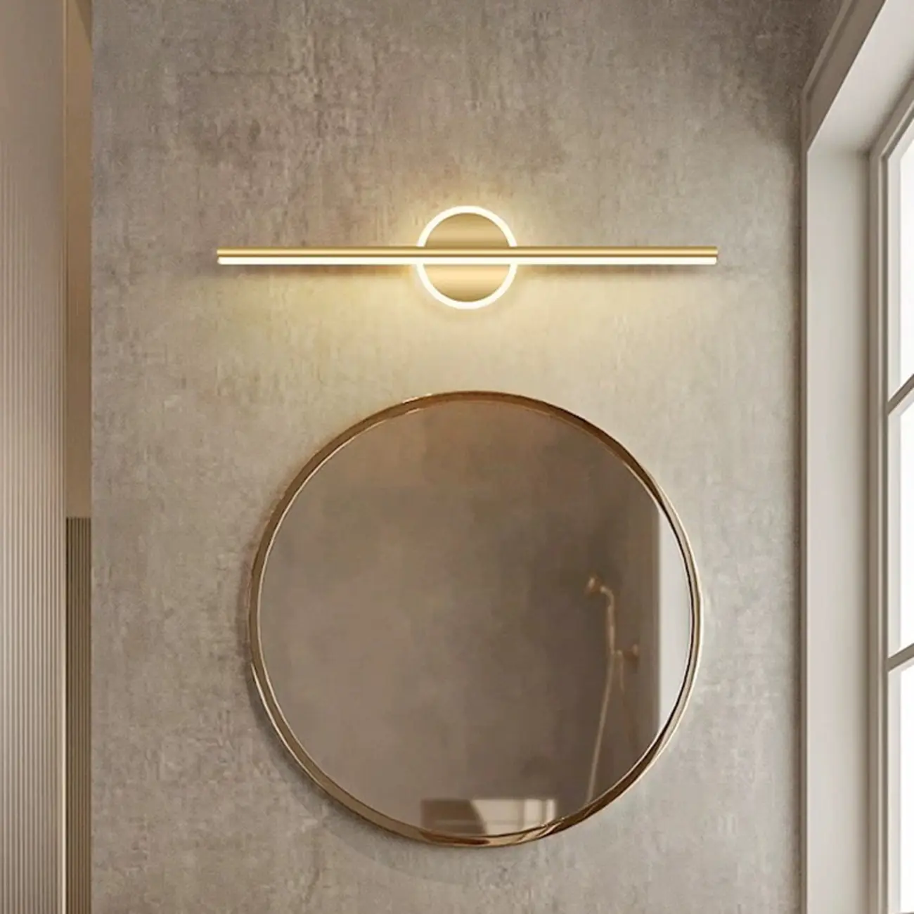 Timeless Gold 2-Light LED Vanity Light for Bathroom | homeyfad