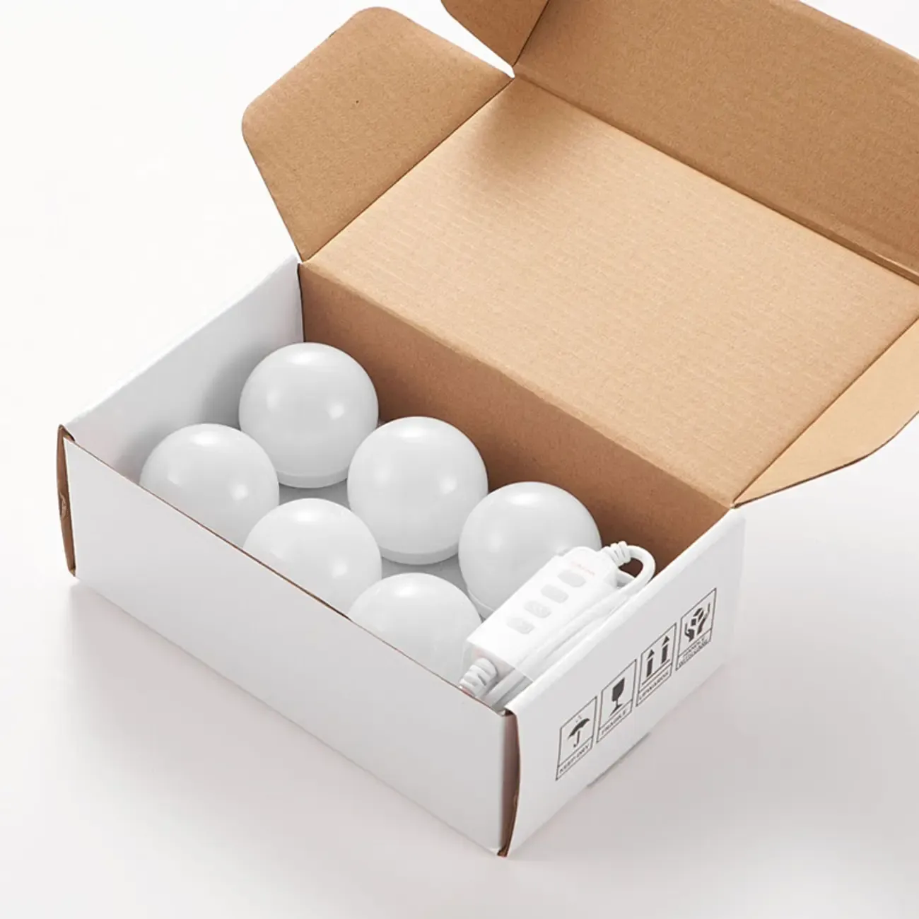 Modern Plastic LED Plug-In Vanity Light for Indoor Use