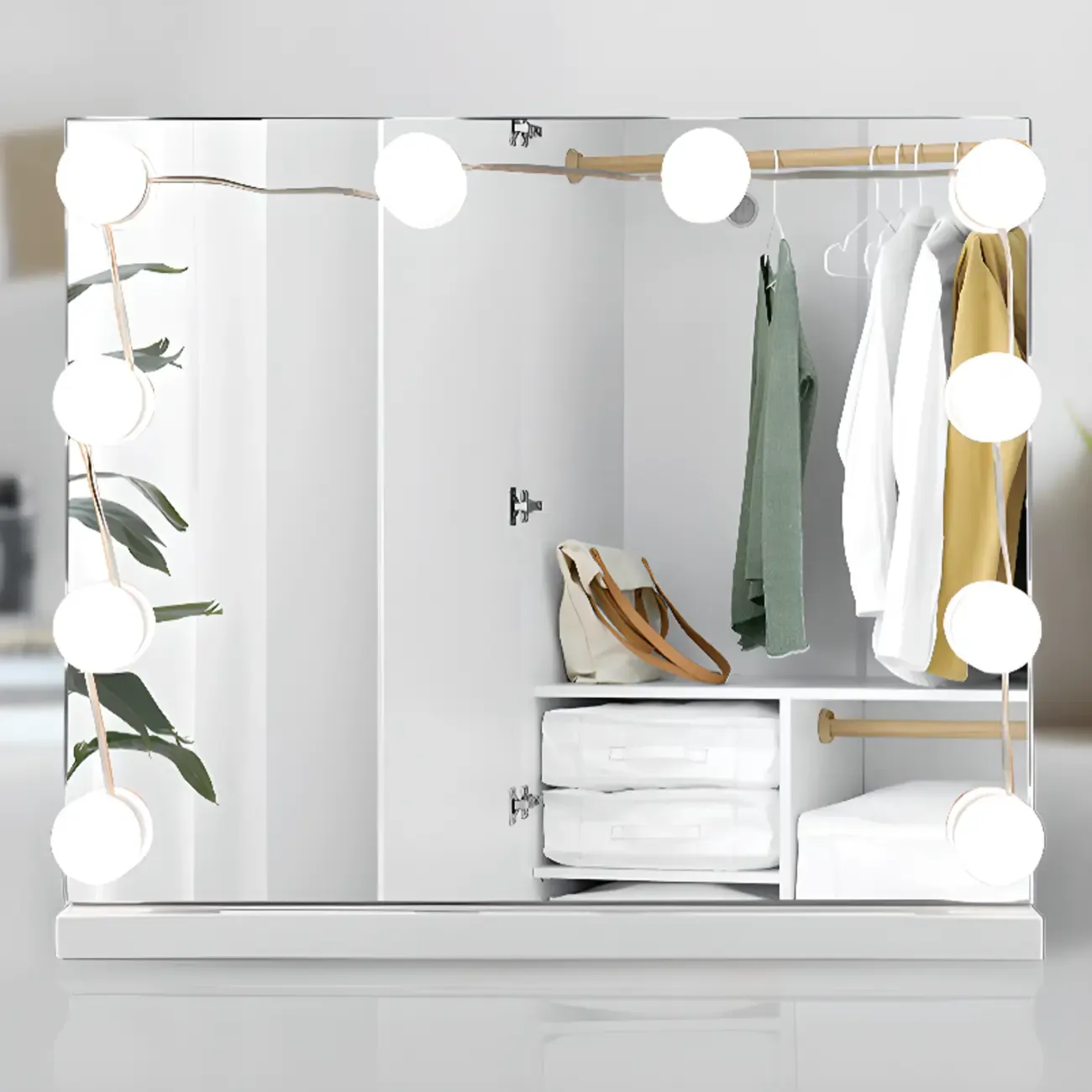 Modern Plastic LED Plug-In Vanity Light for Indoor Use