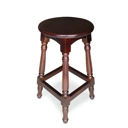 Bar Height Swivel Scandinavian Leather Bar Stools Image - 9