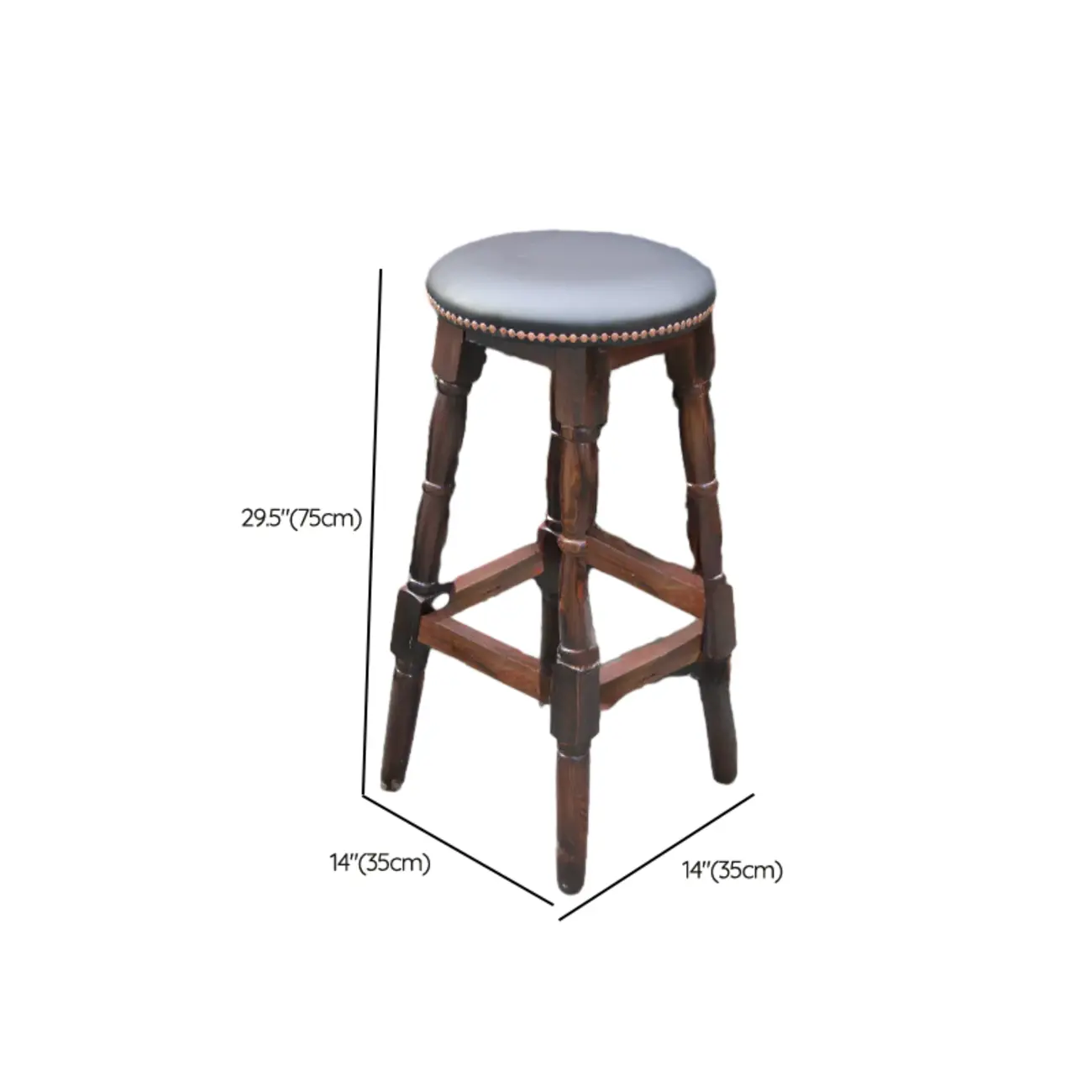 Bar Height Swivel Scandinavian Leather Bar Stools Image - 21 | homeyfad