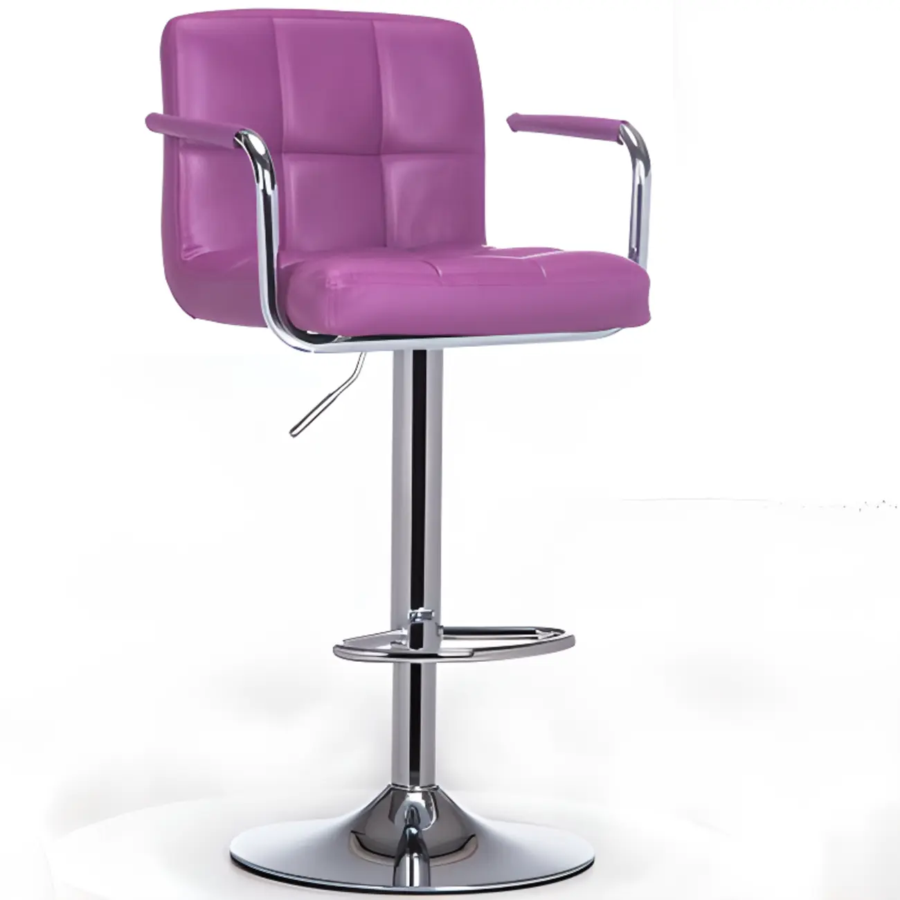 Adjustable Modern Leather Bar Stools with Backs Image - 3 | homeyfad