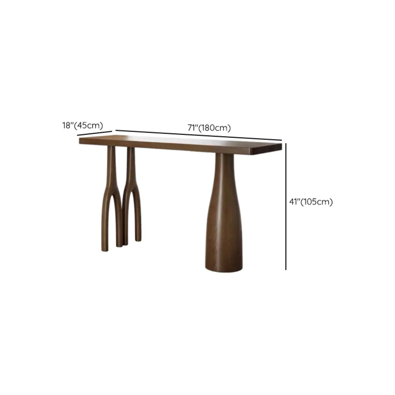 Modern Brown Wooden Dual-Pedestal Bar Tables Image - 11 | homeyfad