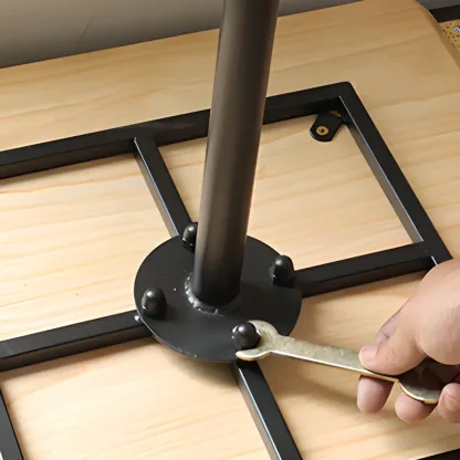 Wooden Square Modern Side Table with Block Base Image - 9