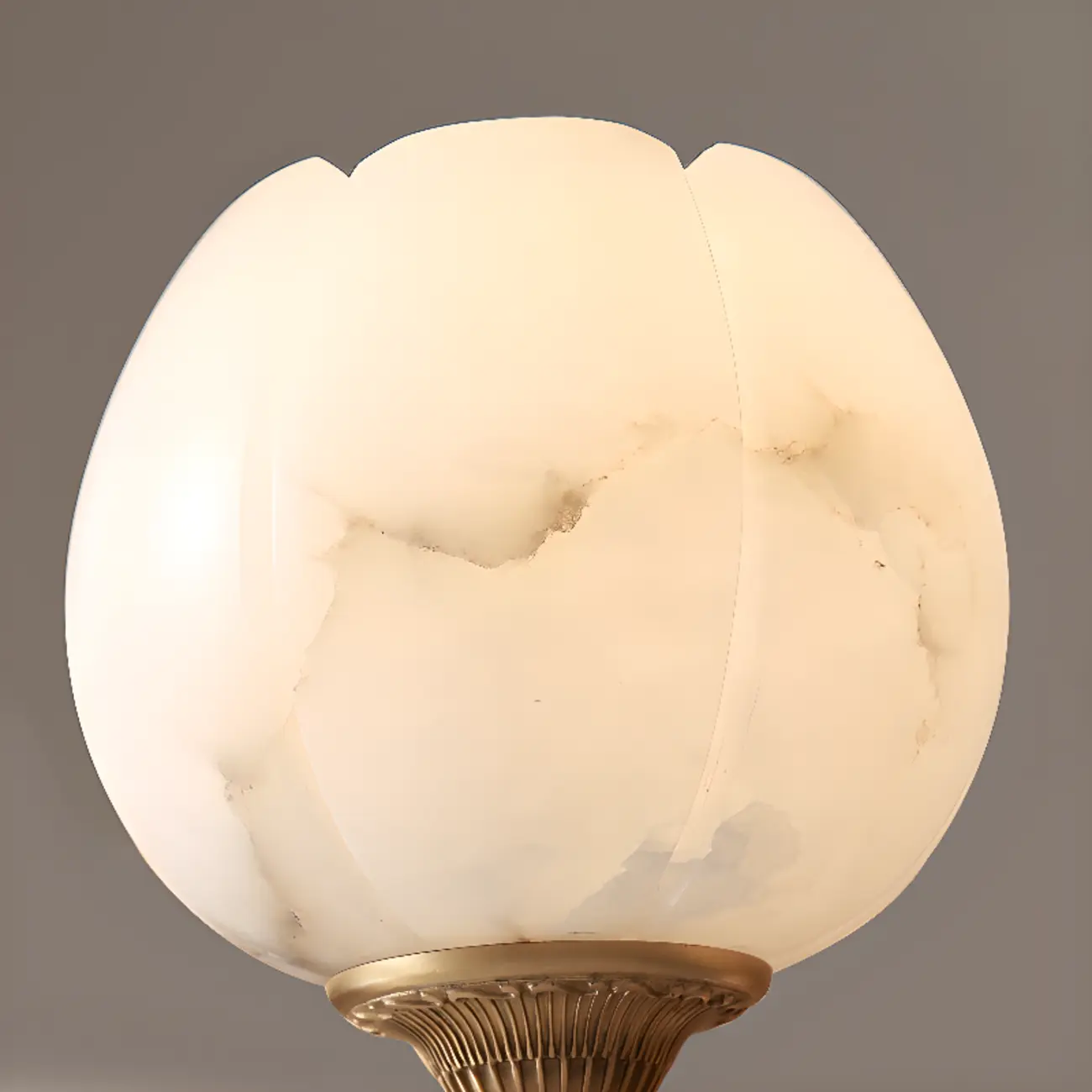 Vintage Brass Chain White Stone Pendant Light Image - 14 | homeyfad