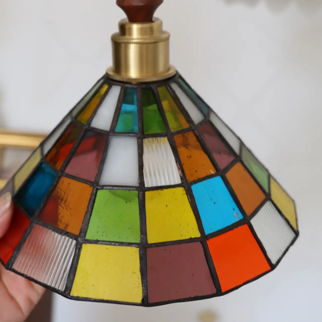 Tiffany Glass Rattan Pendant Light for Kitchen Image - 6 | homeyfad