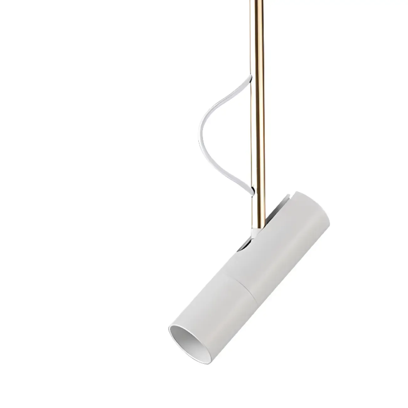 Black Metal Rotatable Cylinder Bi-pin Pendant Light Image - 4