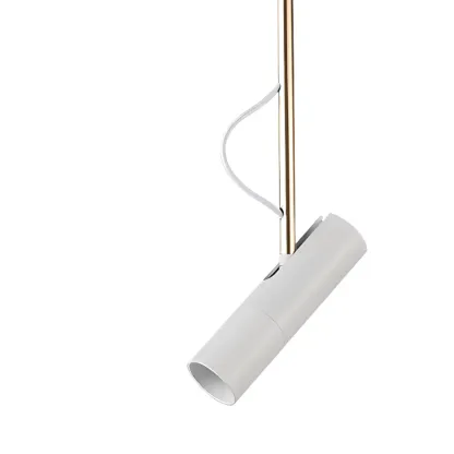 Black Metal Rotatable Cylinder Bi-pin Pendant Light Image - 4